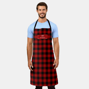Red Black Buffalo Kariert Lumberjack Personalisier Schürze