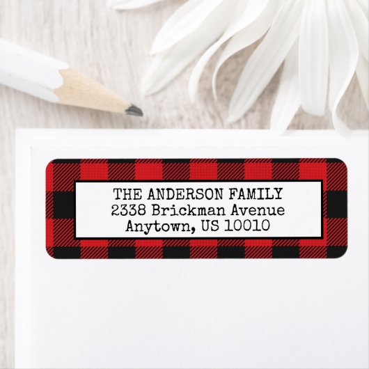 Red Black Buffalo Kariert Rustikale Weihnachten (Insitu)