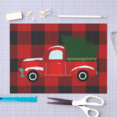 Red & Black Buffalo Kariert Rustikaler Truck Seidenpapier (Handwerk)