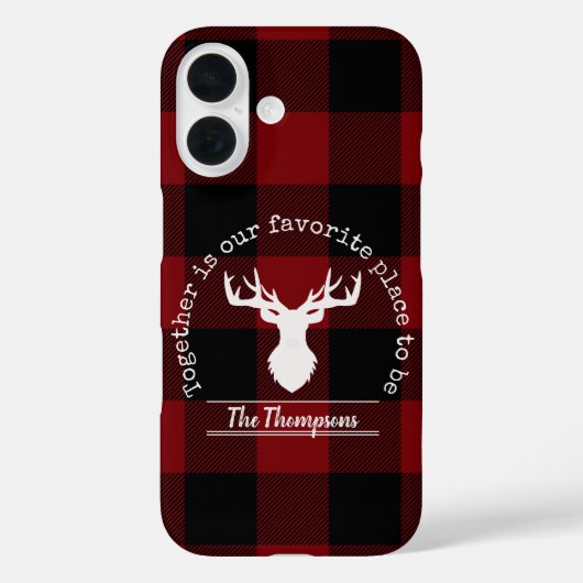 Red Black Buffalo Karierter Bauernhof Familienname Case-Mate iPhone Hülle (Rückseite)
