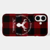 Red Black Buffalo Karierter Bauernhof Familienname Case-Mate iPhone Hülle (Rückseite (Horizontal))