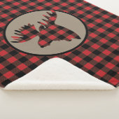 Red Black Buffalo Karierter Elchkopf Sherpadecke (3/4)