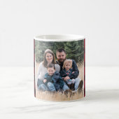 Red Black Buffalo Kariertes Familiennamen Foto Kaffeetasse (Mittel)