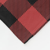 Red Black Buffalo Karo Kariert Fleecedecke (Ecke)