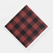 Red Black Buffalo Karo Kariert Serviette (Ecke)