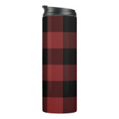 Red Black Buffalo Karo Kariert Thermosbecher (Nach rechts gedreht)