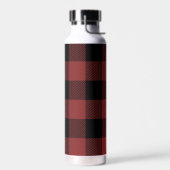 Red Black Buffalo Karo Kariert Trinkflasche (Links)