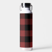 Red Black Buffalo Karo Kariert Trinkflasche (Vorne)