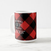 Red Black Buffalo Karo Kariert Weihnachten Kaffeetasse (Vorderseite Links)