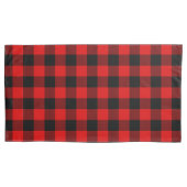 Red Black Buffalo Lumberjack Karo Kariertes Muster Kissenbezug (Vorderseite-Links)