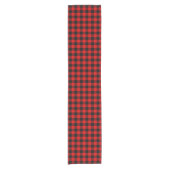 Red Black Buffalo Lumberjack Karo Kariertes Muster Kurzer Tischläufer (Vorderseite)
