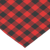 Red Black Buffalo Lumberjack Karo Kariertes Muster Kurzer Tischläufer (Ecke)