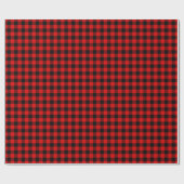 Red Black Buffalo Lumberjack Karo Weihnachten Geschenkpapier (Flach)