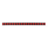 Red Black Buffalo Lumberjack Karo Weihnachten Satinband (Vorderseite)