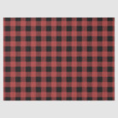 Red Black Buffalo Plaid  Gingham Lumberjack Seidenpapier (Vorderseite)