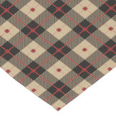 Red Black Buffalo Print Pattern Kurzer Tischläufer (Ecke)