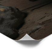 Red Black Bulldog Pirate Poster (Ecke)