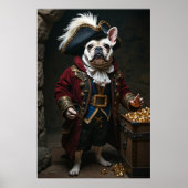 Red Black Bulldog Pirate Poster (Vorne)