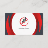 Red Black Business Card Visitenkarte (Rückseite)