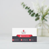 Red & Black Business Cards 6 Pack mit 100 Visitenkarte (Stehend Vorderseite)