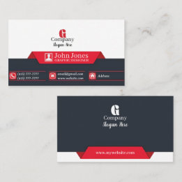 Red & Black Business Cards 6 Pack mit 100 Visitenkarte