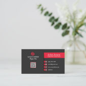 Red & Black Business Cards 7 Pack mit 100 Visitenkarte (Stehend Vorderseite)