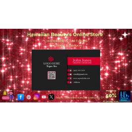 Red & Black Business Cards 7 Pack mit 100 Visitenkarte