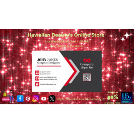 Red & Black Business Cards 8 Pack mit 100 Visitenkarte