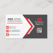 Red & Black Business Cards 8 Pack mit 100 Visitenkarte (Vorderseite)