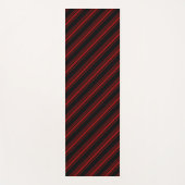 Red Black Candy Cane Diagonal Strip Yogamatte (Vorderseite)