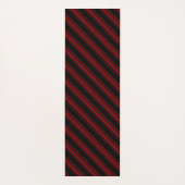 Red Black Candy Cane Diagonal Strip Yogamatte (Rückseite)