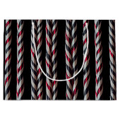 Red & Black Candy Canes Gothmas Geschenktasche Große Geschenktüte (Vorderseite)
