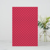 Red Black Checkerboard Briefpapier (Stehend Vorderseite)