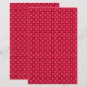 Red Black Checkerboard Briefpapier (Vorne/Hinten)