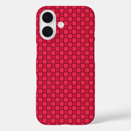 Red Black Checkerboard Case-Mate iPhone Hülle (Rückseite)