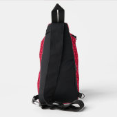 Red Black Checkerboard Crossbody Bag (Rückseite)