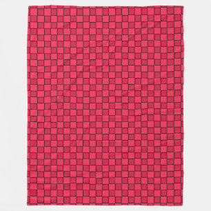 Red Black Checkerboard Fleecedecke