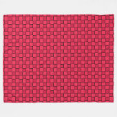 Red Black Checkerboard Fleecedecke (Vorderseite (Horizontal))