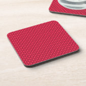 Red Black Checkerboard Getränkeuntersetzer (Linke Seite)