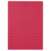 Red Black Checkerboard Klemmbrett (Rückseite)