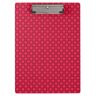 Red Black Checkerboard Klemmbrett