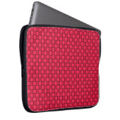 Red Black Checkerboard Laptopschutzhülle (Vorne Rechts)