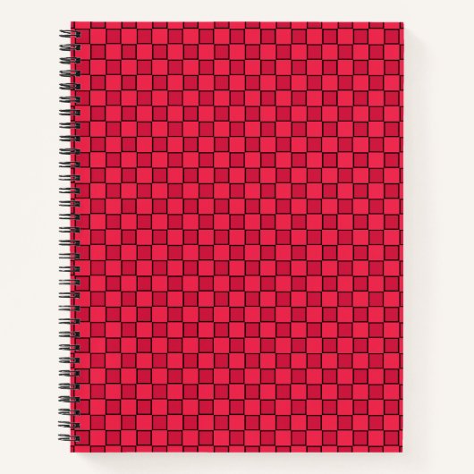Red Black Checkerboard Notizblock (Vorderseite)