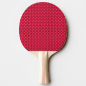 Red Black Checkerboard Tischtennis Schläger (Rückseite)
