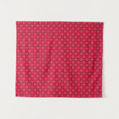 Red Black Checkerboard Wandteppich (Vorderseite (Horizontal))