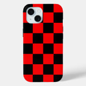 Red Black Checkered Karo Pattern Case-Mate iPhone Hülle (Rückseite)