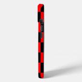 Red Black Checkered Karo Pattern Case-Mate iPhone Hülle (Rückseite / Links)