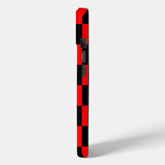 Red Black Checkered Karo Pattern Case-Mate iPhone Hülle (Rückseite / Links)