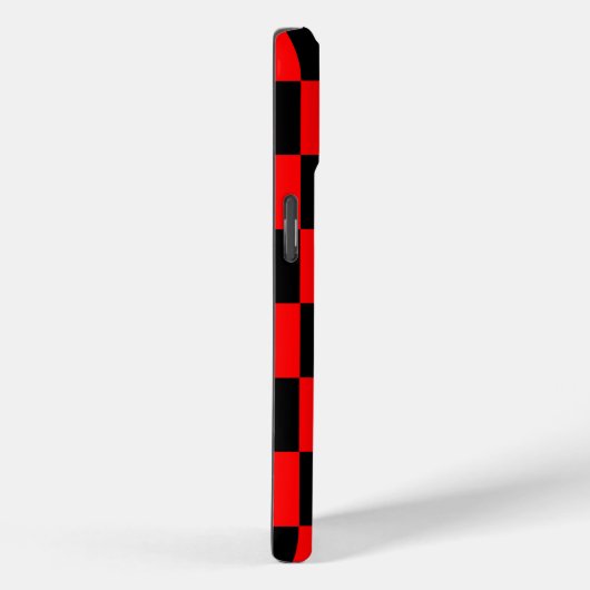 Red Black Checkered Karo Pattern Case-Mate iPhone Hülle (Rückseite / Rechts)