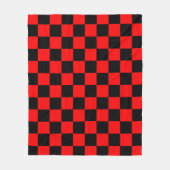 Red Black Checkered Karo Pattern Fleecedecke (Vorderseite)